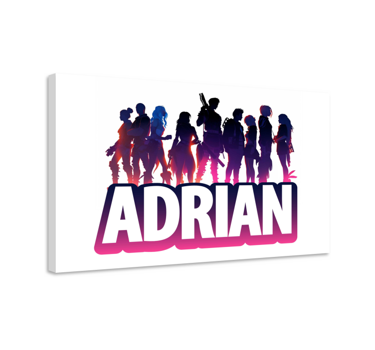 Quadro videogame silhueta de personagens épicos - TenStickers