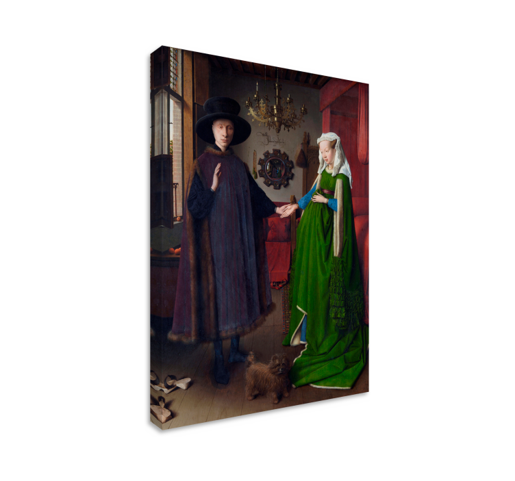 Quadro de arte a pintura Retrato Arnolfini é uma pintura a óleo d - TenStickers