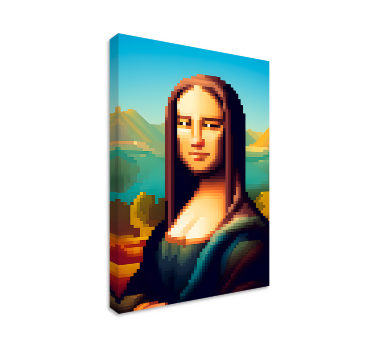 Quadro de arte pixel art da gioconda - TenStickers