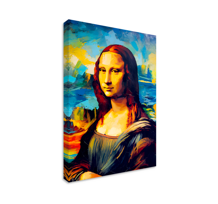 Quadro de arte estilo impressionista de mona lisa - TenStickers