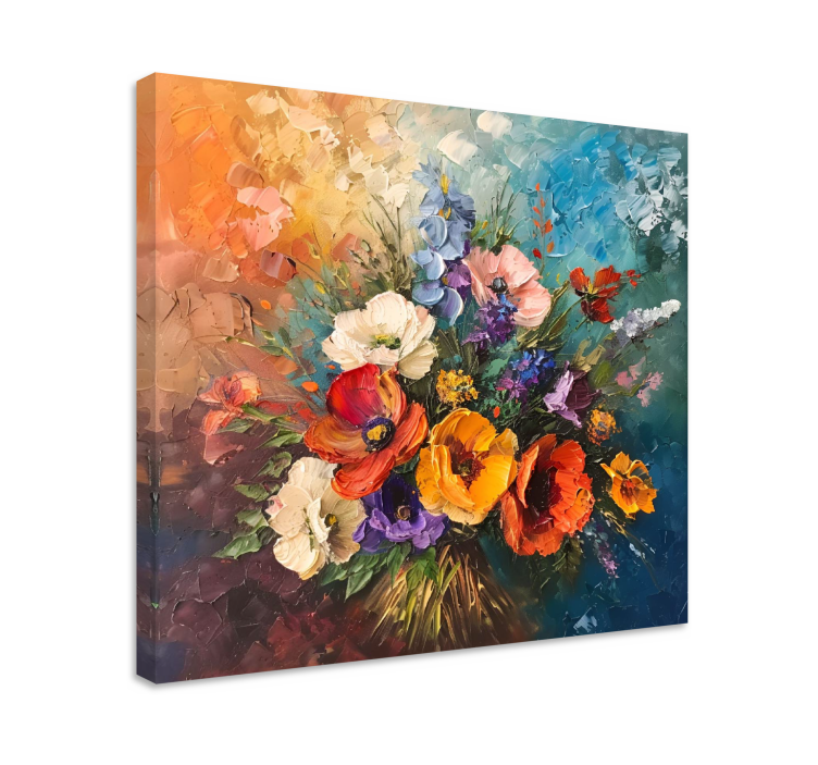Quadro de arte buquê de flores - TenStickers