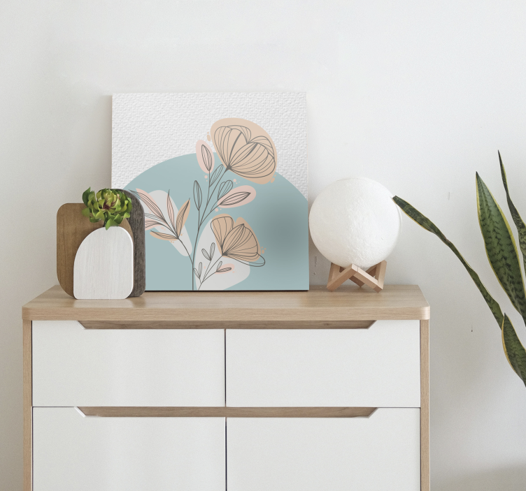 Quadro de flores arranjo elegante estilizado - TenStickers