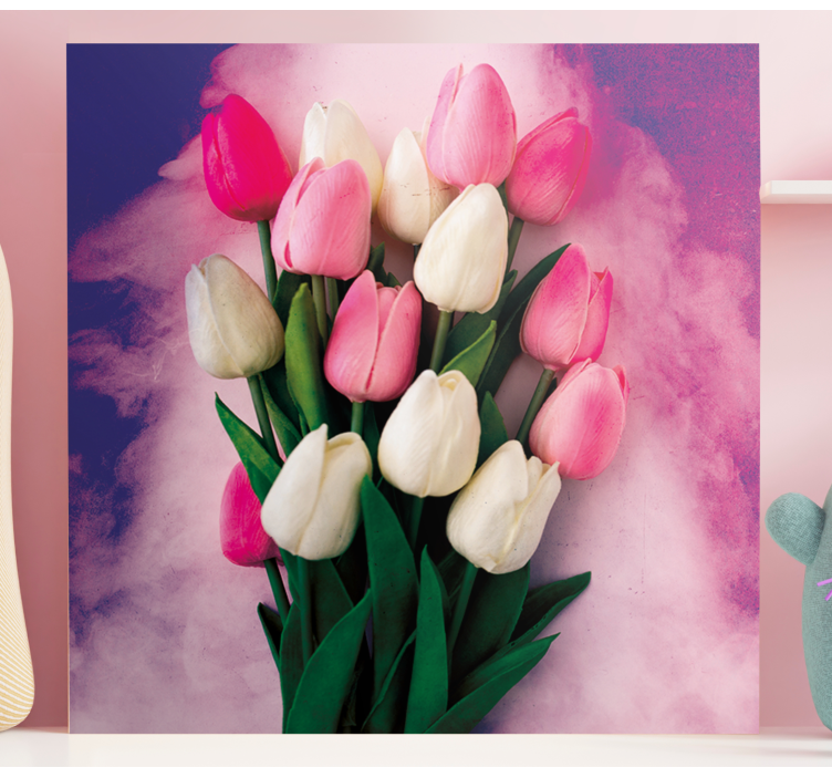Quadro de flores Tulipas coloridas - TenStickers