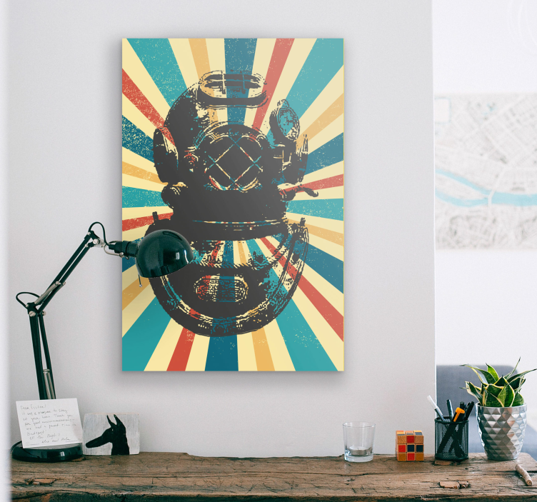 Lona de mergulhador vintage - TenStickers