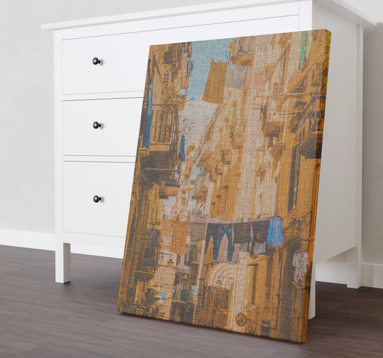 Quadro Decorativo abstrato tapeçaria urbana - TenStickers