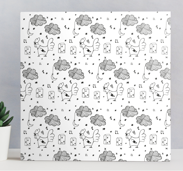 Quadro animais amigos encantadores com penas - TenStickers