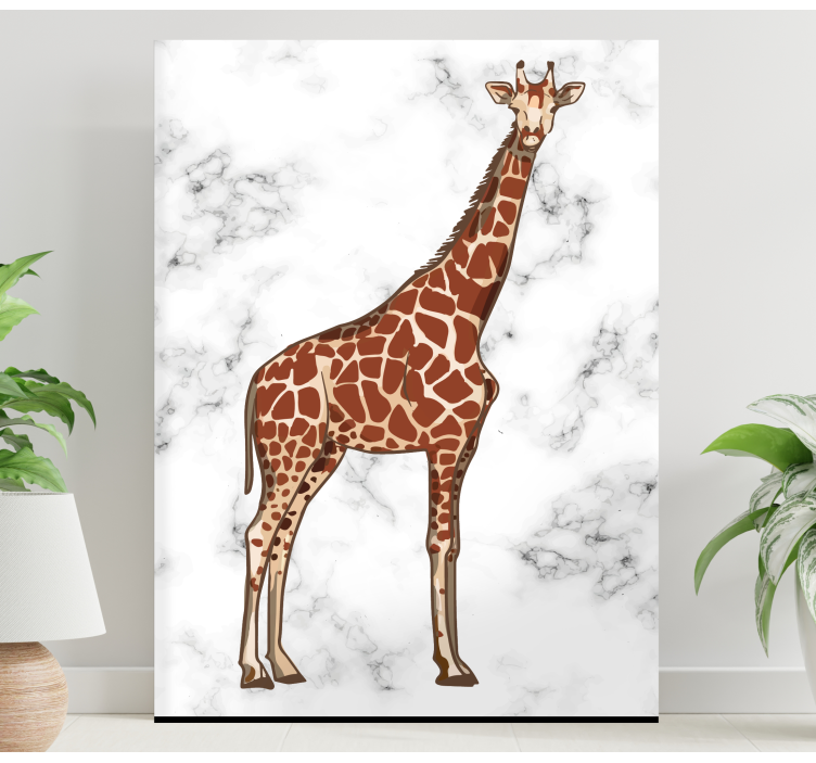 Quadro animais girafa em pé - TenStickers