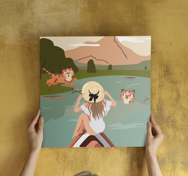 Quadro animais tigres entre a natureza - TenStickers