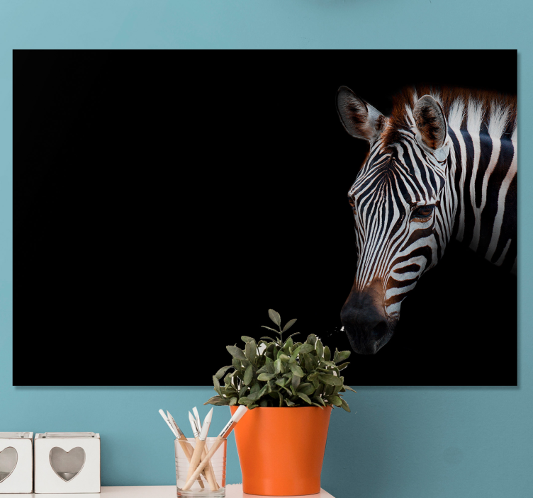 Quadro animais zebra em close-up - TenStickers