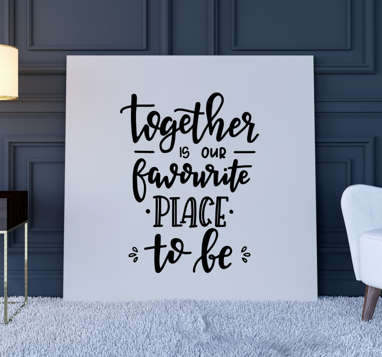 Quadro frase motivacional Juntos - TenStickers