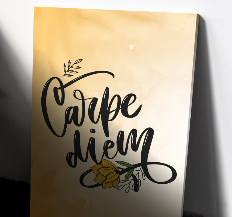 Quadro com letras aproveite o dia floral - TenStickers