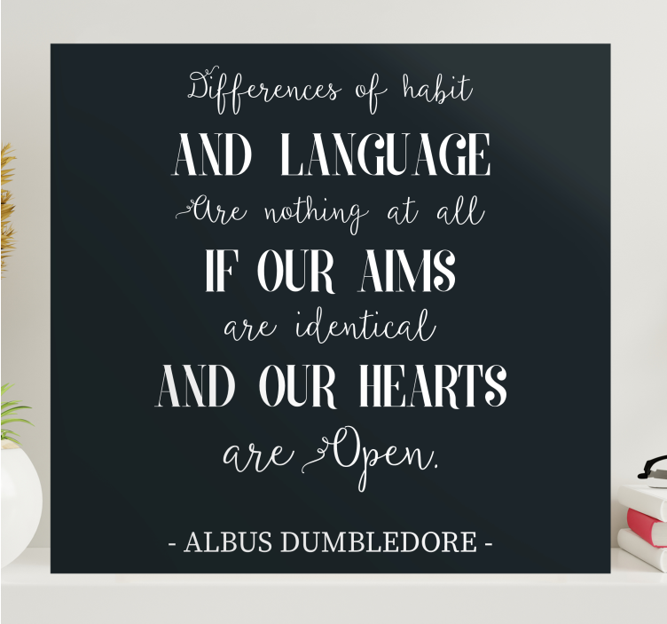 Quadro frase Citação de amor de dumbledore - TenStickers