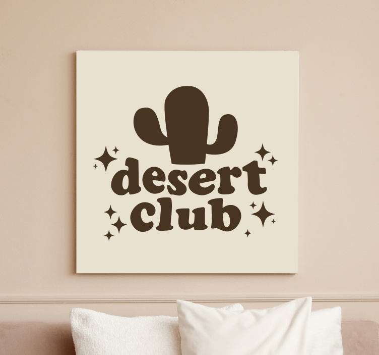 Quadro com letras clube do deserto - TenStickers
