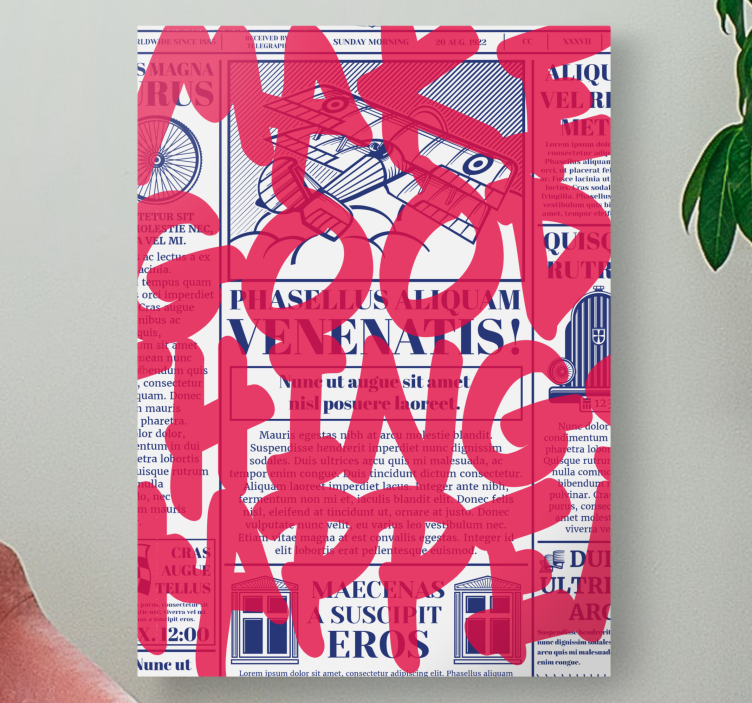 Quadro com letras faça coisas boas - TenStickers