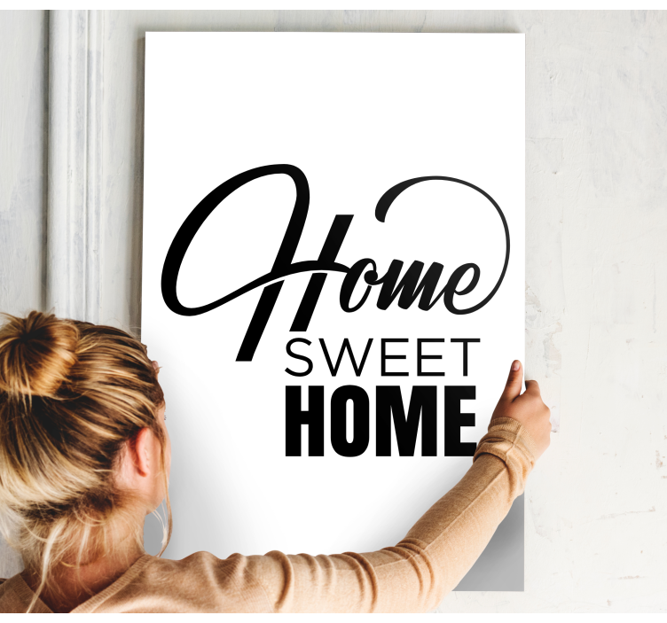 Quadro frase Lar doce lar minimalista - TenStickers