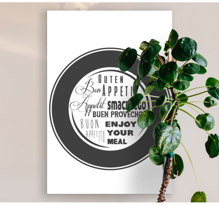 Quadro com letras para saborear sua refeição - TenStickers