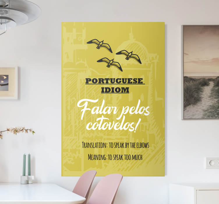 Quadro frase Português dizendo tradução falante - TenStickers