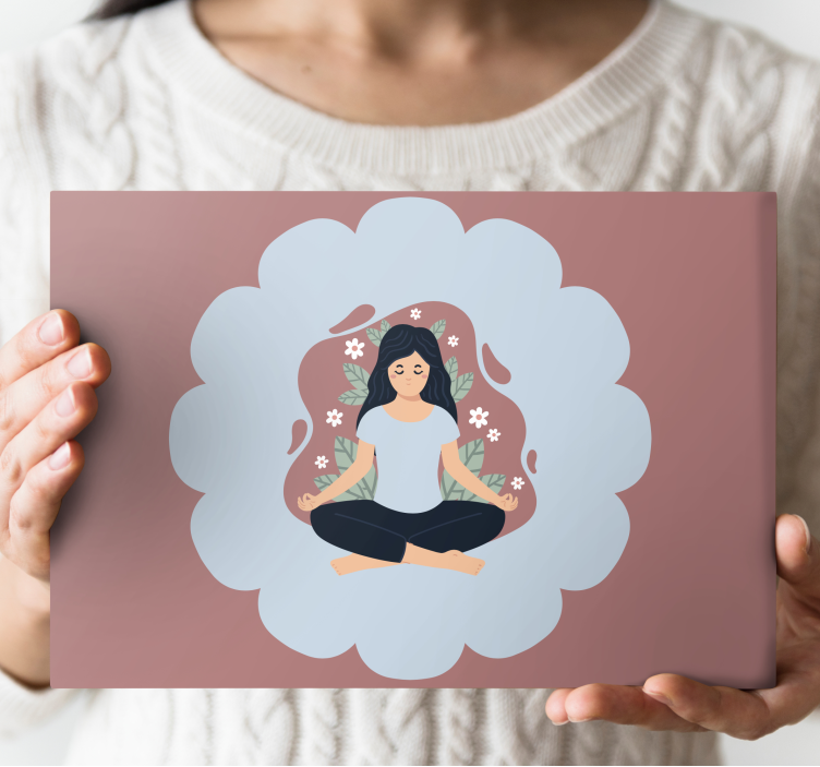Quadro com mandala aura floral meditativa - TenStickers