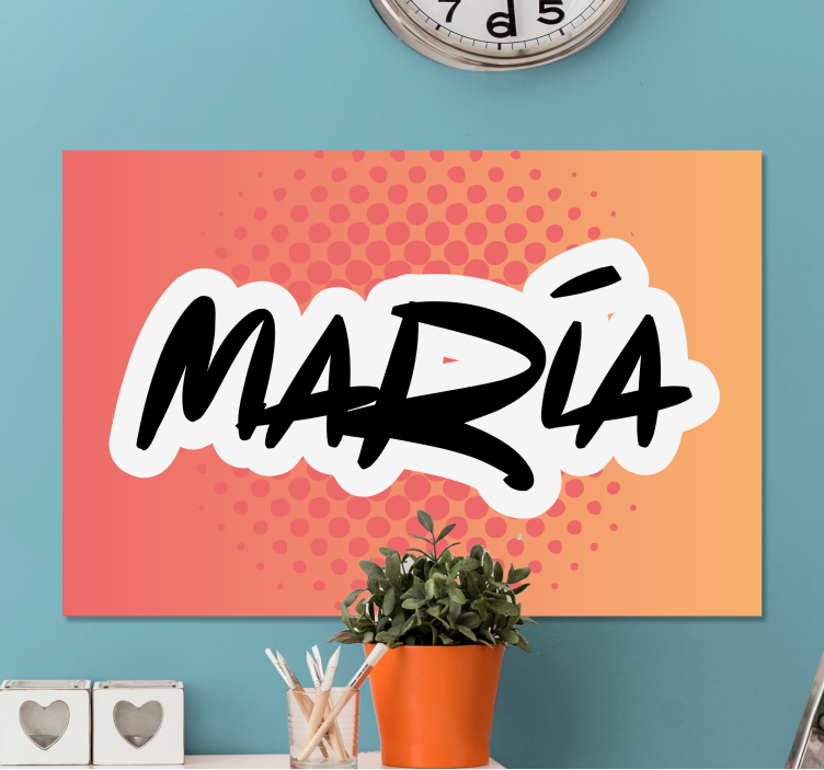 Quadro com o abecedário arte de nome personalizada - TenStickers