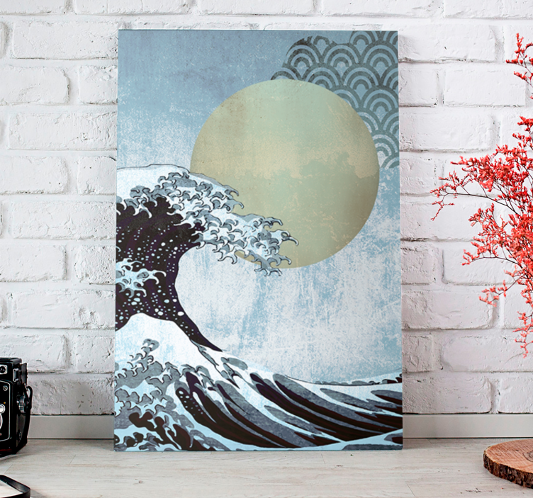 Quadro de paisage A onda arte oriental - TenStickers