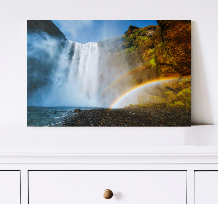 Quadro de paisage Cachoeira com arco-íris - TenStickers