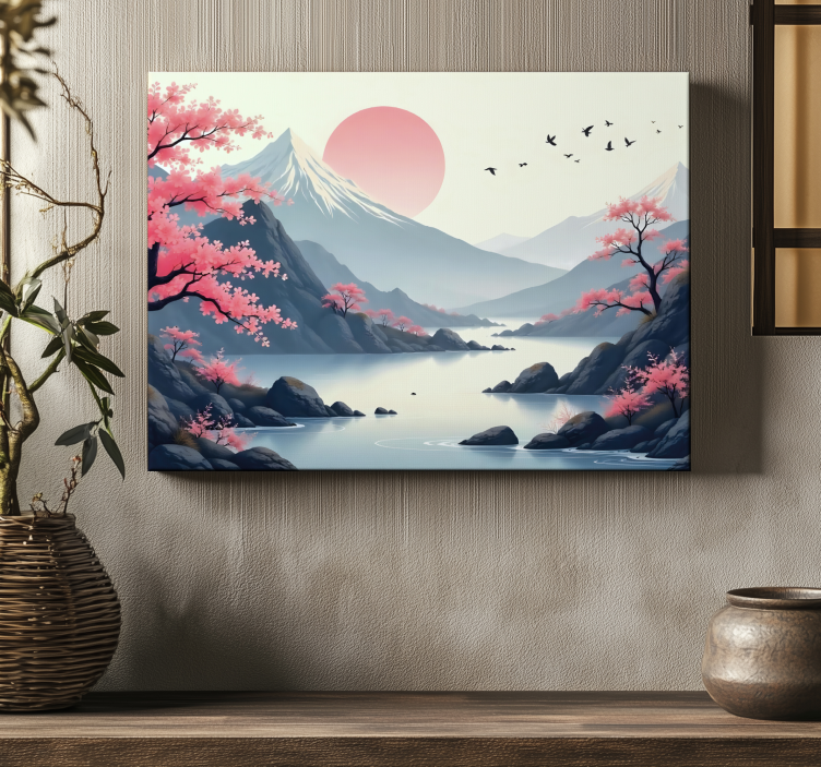 Quadro de paisage paisagem japonesa - TenStickers