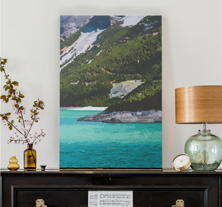 Quadro de paisage vista serena da montanha - TenStickers