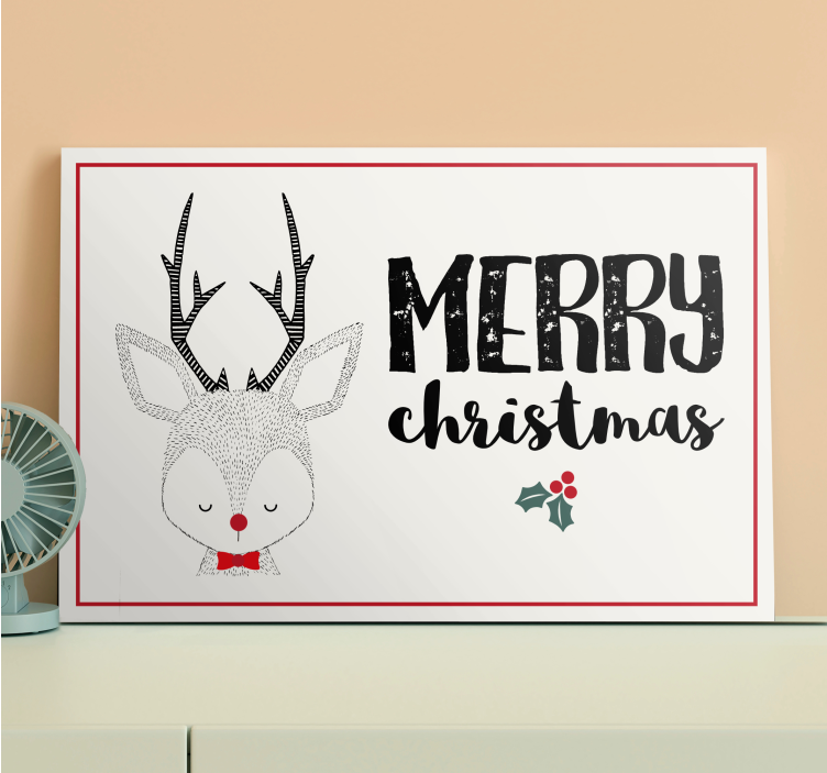 Quadro com veados feliz natal rena - TenStickers