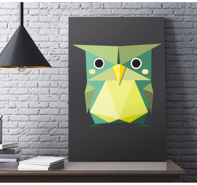 Quadro animais Coruja de origami - TenStickers