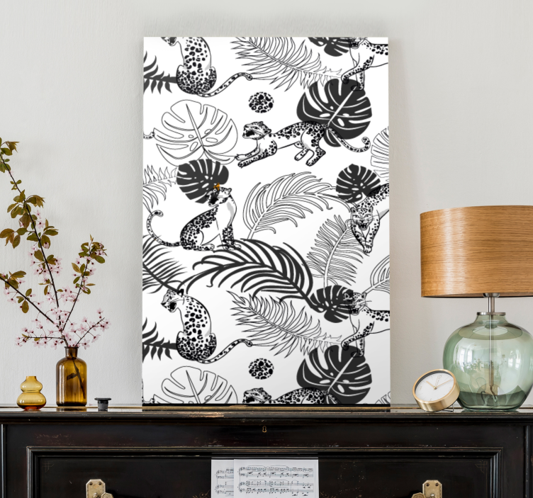 Quadro de cães gatos da selva brincalhões - TenStickers