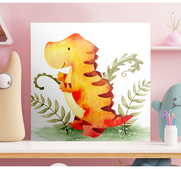 Quadro de dinossauro bebê dinossauro encantador - TenStickers