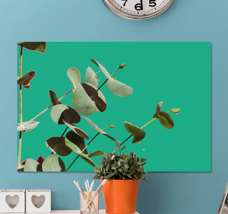 Quadro de flores arranjo de folhas de eucalipto - TenStickers