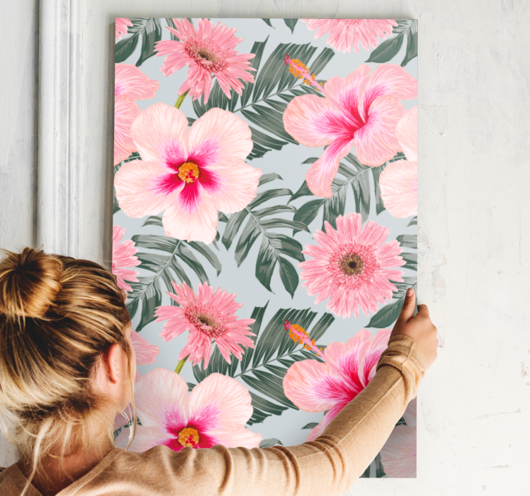 Quadro de flores arranjo floral tropical - TenStickers