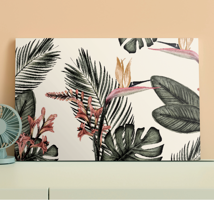 Quadro de flores cena floral tropical - TenStickers