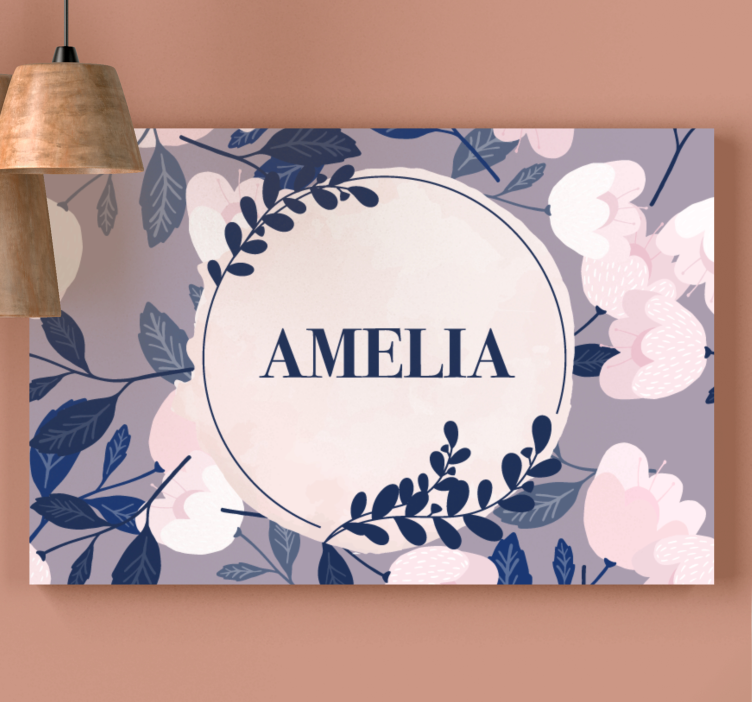 Quadro de flores com design floral personalizado - TenStickers