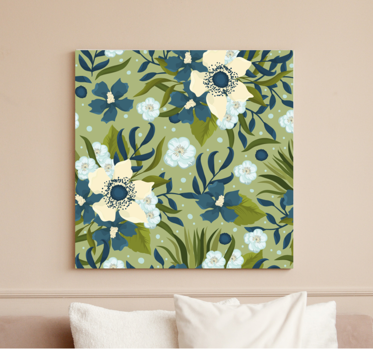 Quadro de flores composição floral em floramento - TenStickers
