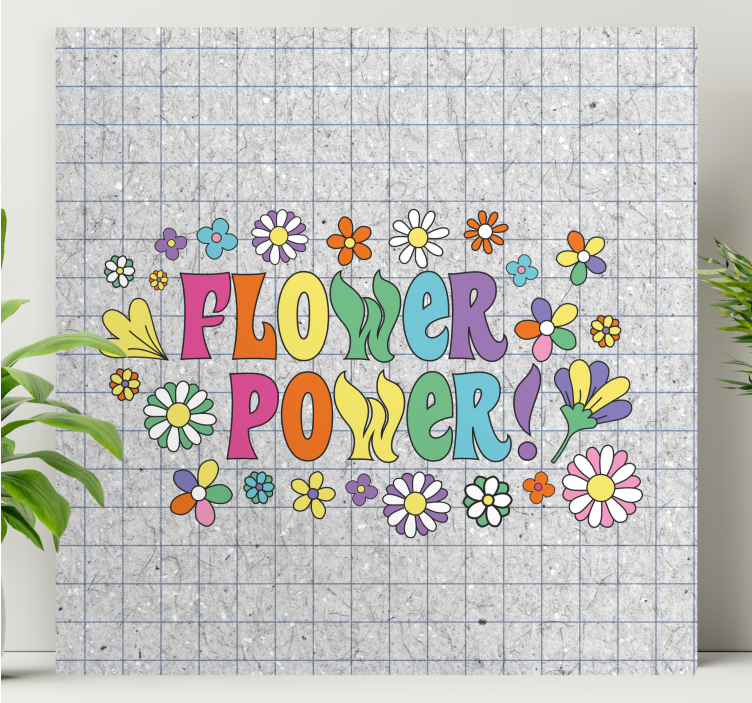 Quadro de flores design poder das flores - TenStickers