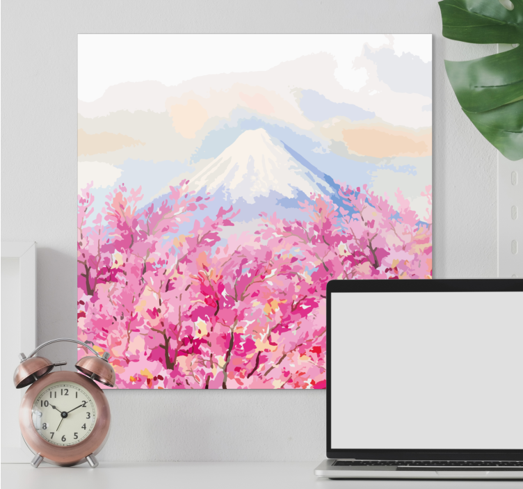 Quadro de flores florada do monte fuji - TenStickers