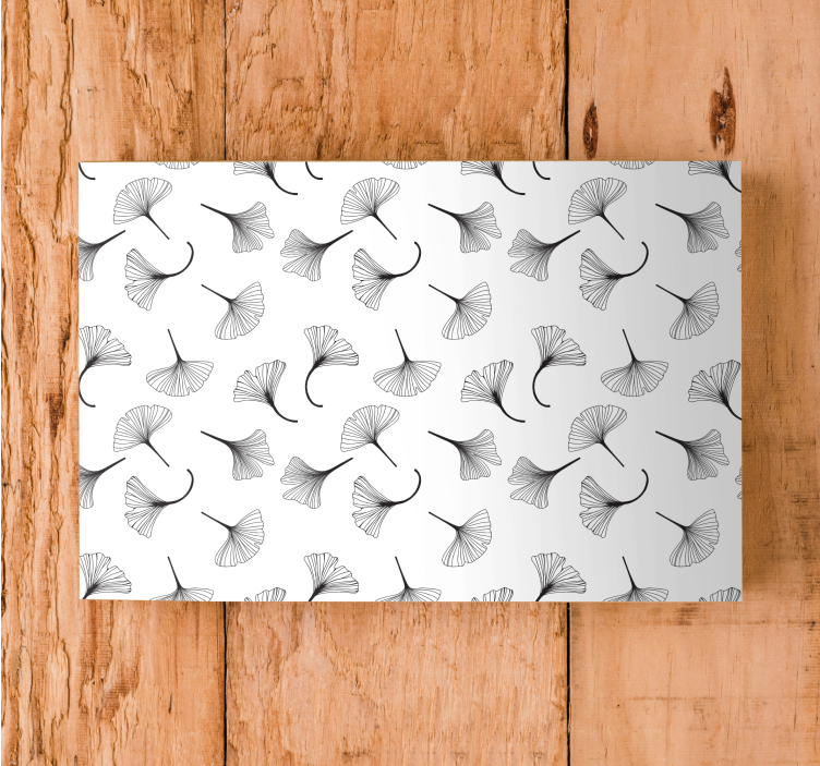 Quadro de flores inspiração na folha de ginkgo - TenStickers