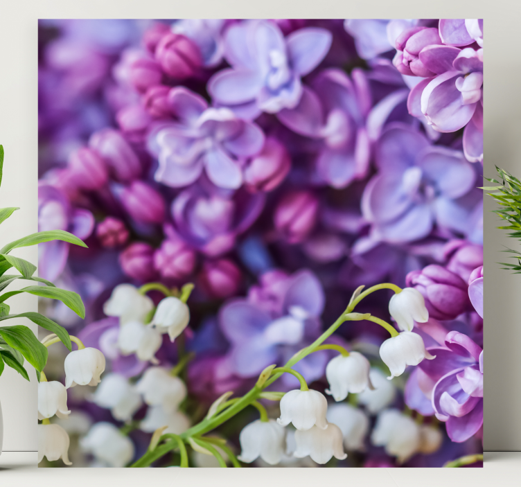 Quadro de flores lírios e lilases - TenStickers