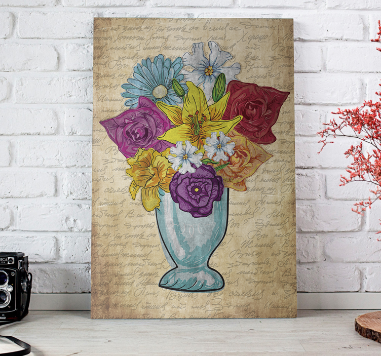 Quadro de flores vaso de flores - TenStickers