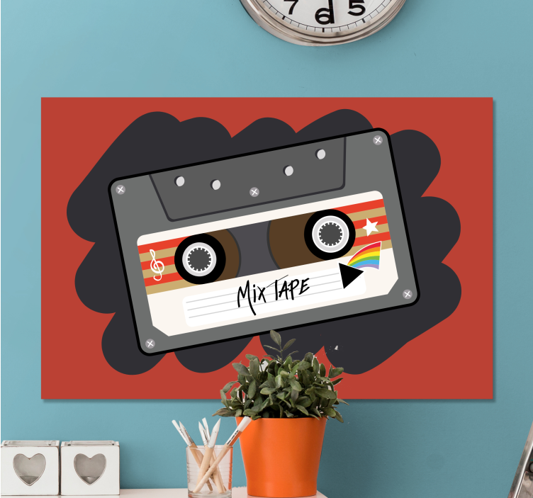 Quadro de música com design de mixtape retrô - TenStickers