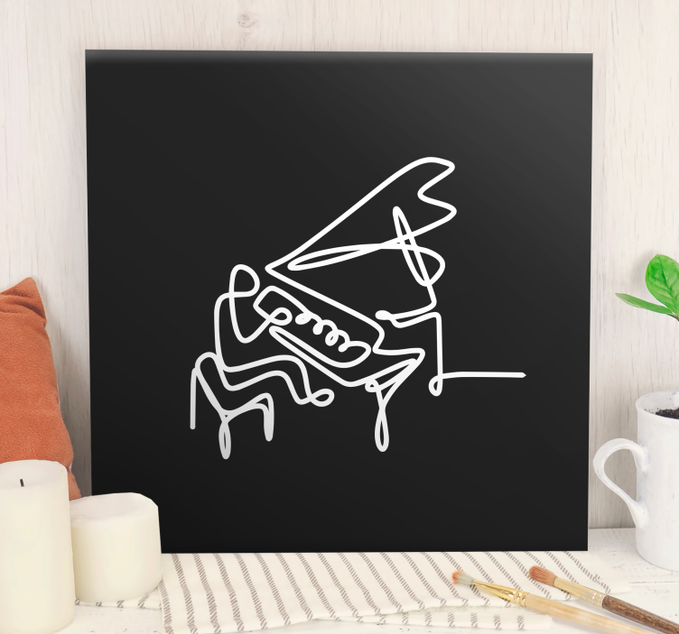 Quadro de música melodia de piano abstrata - TenStickers