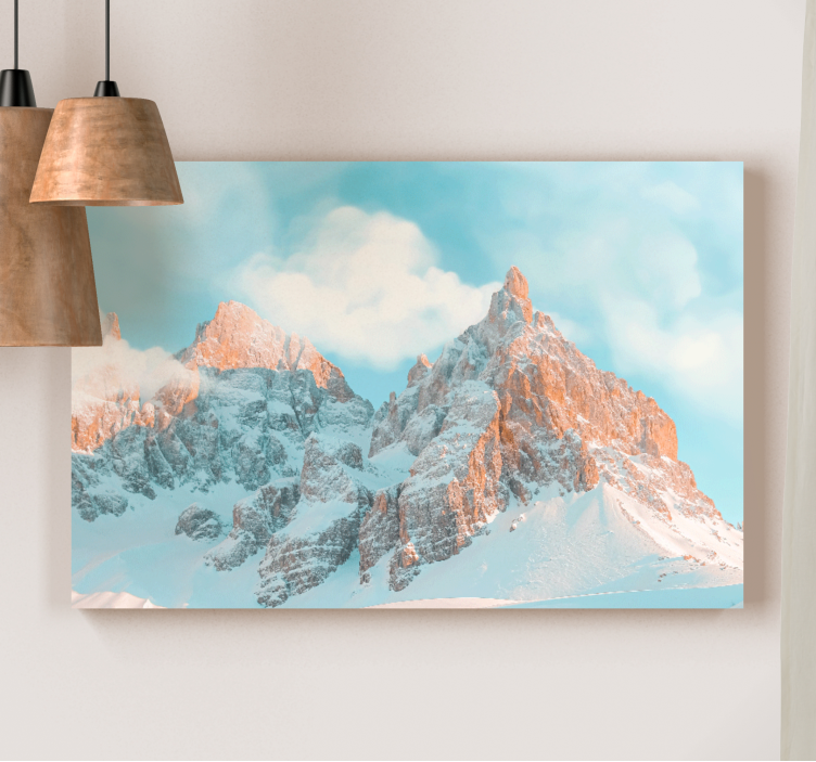 Quadro de paisagem picos de montanhas majestosas - TenStickers