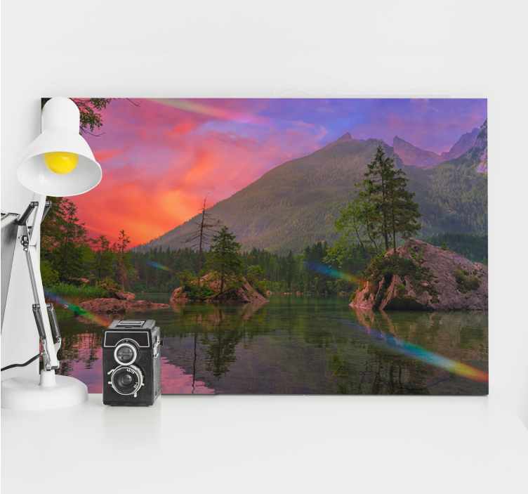 Quadro de paisagem reflexo sereno da montanha - TenStickers