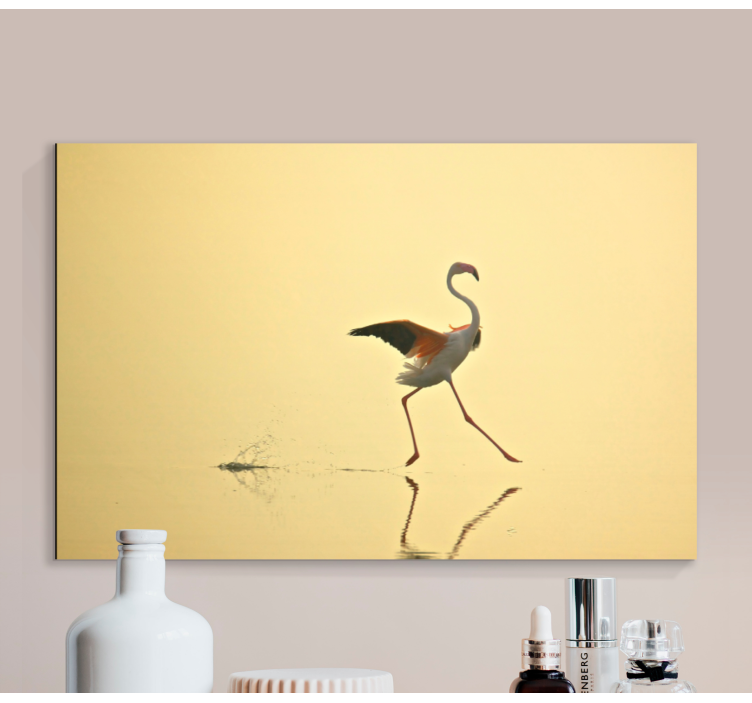 Quadro de pássaros dança elegante de flamingo - TenStickers