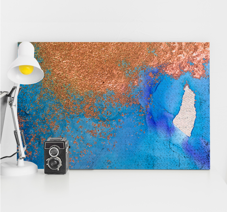 Quadro decorativo abstrato azul texturizado - TenStickers