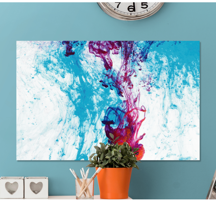 Quadro decorativo abstrato fluxo de cores vibrantes - TenStickers