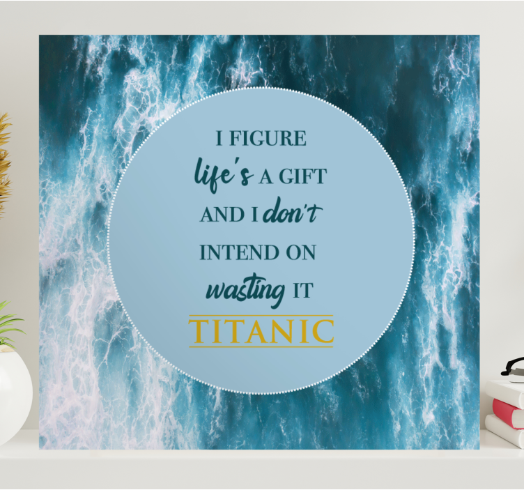 Quadro com letras citação inspiradora de vida - TenStickers