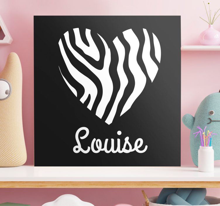 Quadro com nome Coração personalizado - TenStickers